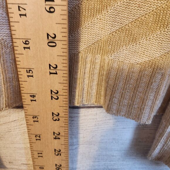 Notations XL petite cream striped 3/4 sleeve cardigan - Picture 6 of 7